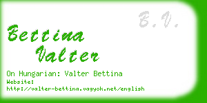 bettina valter business card